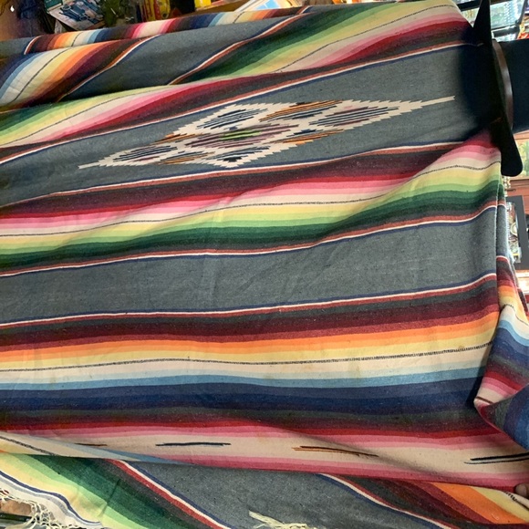 Vintage Mexican Saltillo Serape - Picture 2 of 4